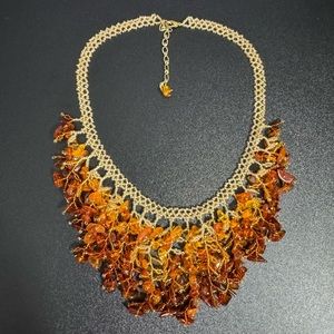 Beaded Amber Necklace